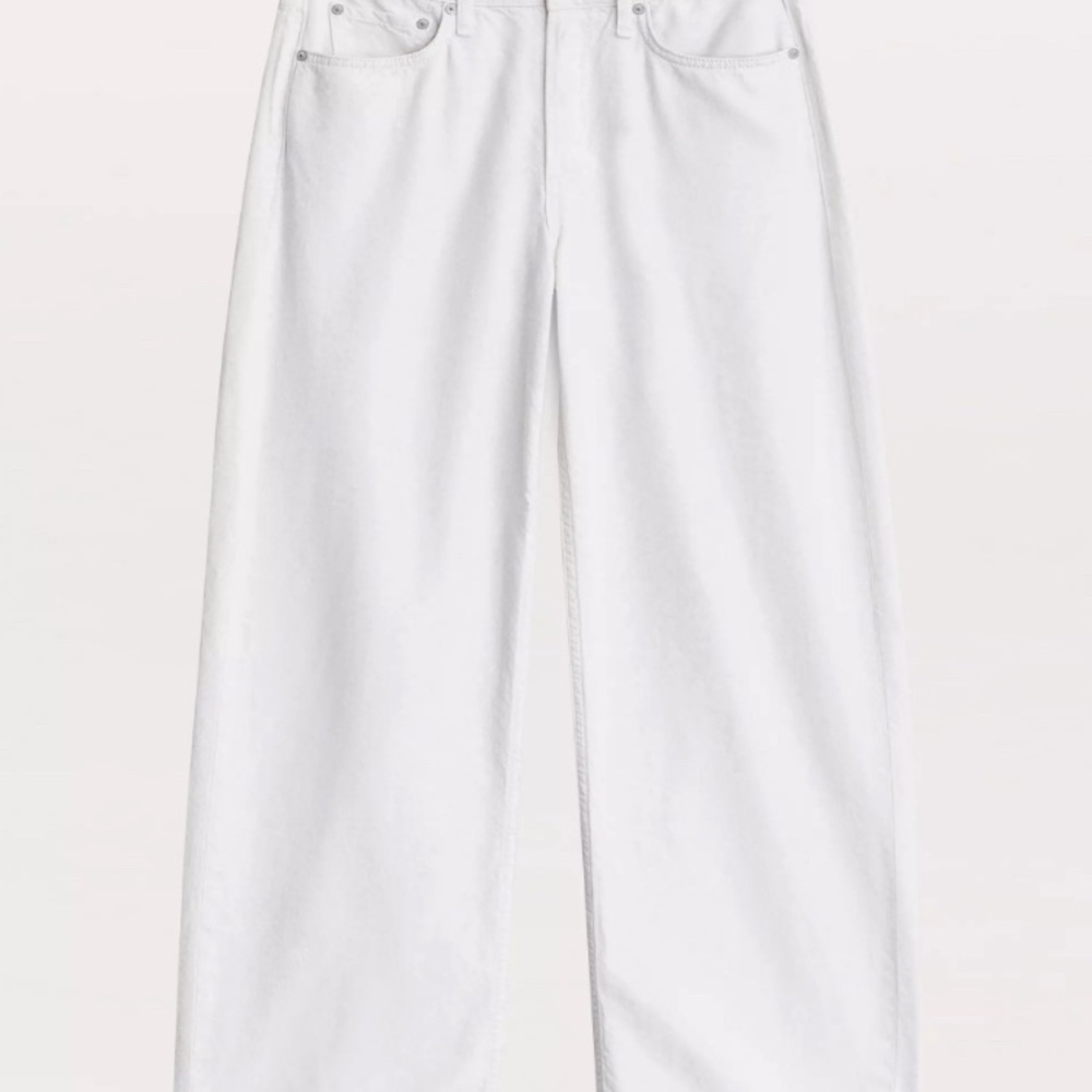 Rag & Bone White Straight Leg Jeans